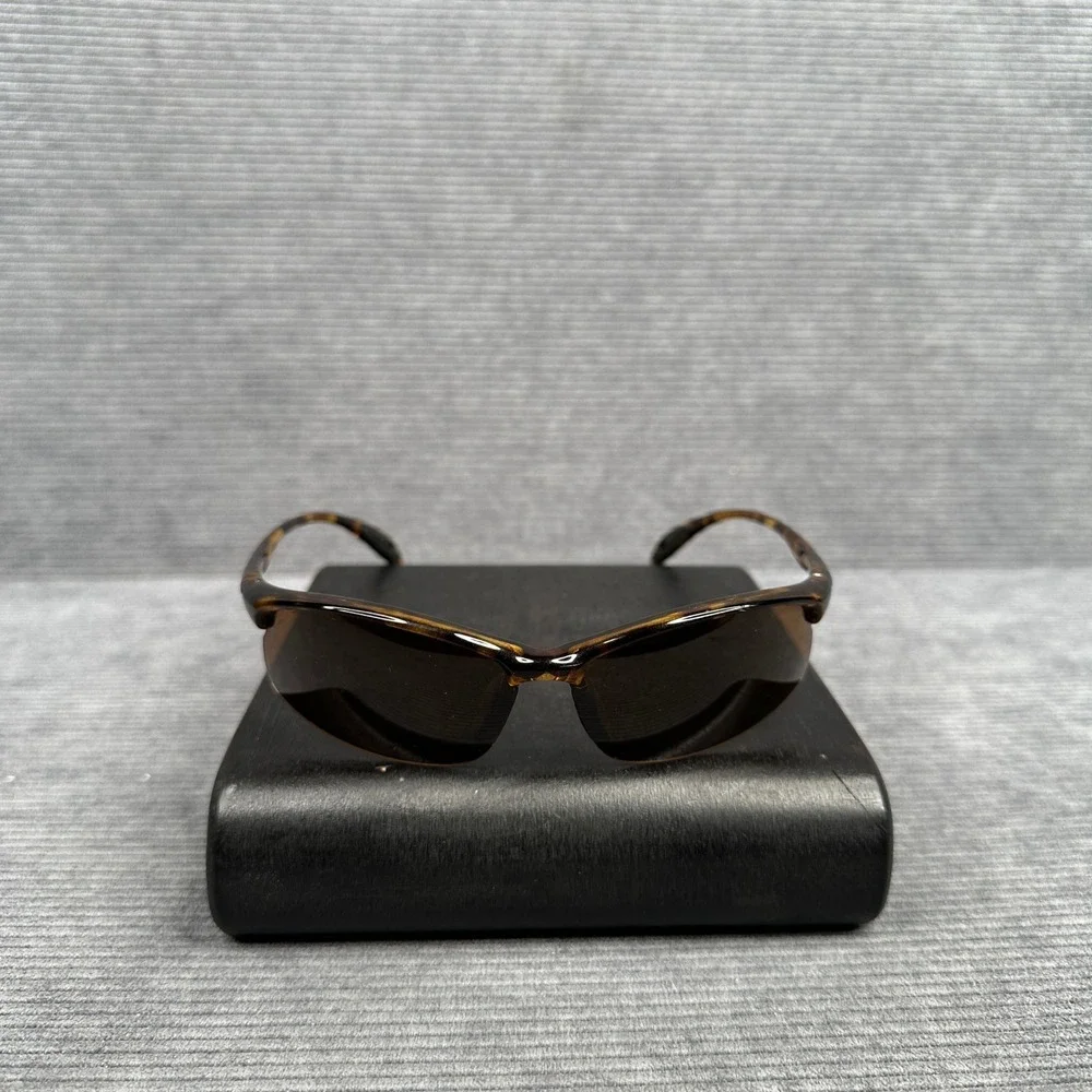Skechers Polarized y2k Sunglasses Brown Tortoise Shell Semi Rimless Sport Wrap